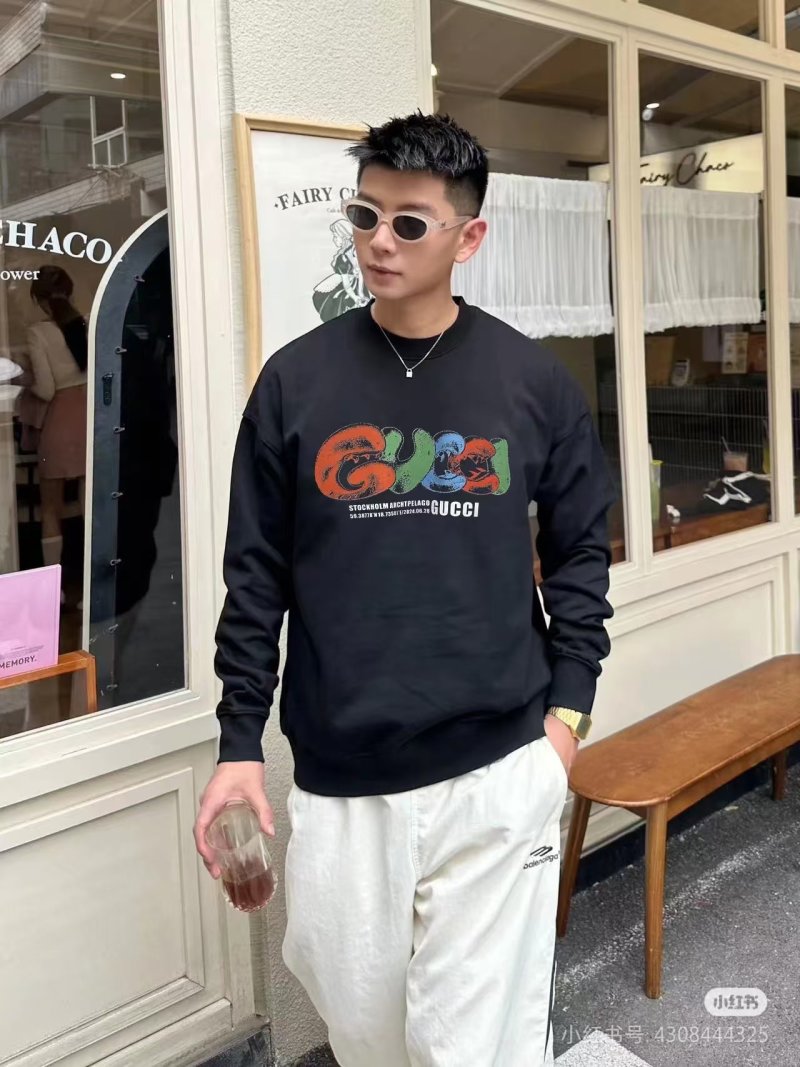 Gucci Ghost Print Black Sweatshirt
