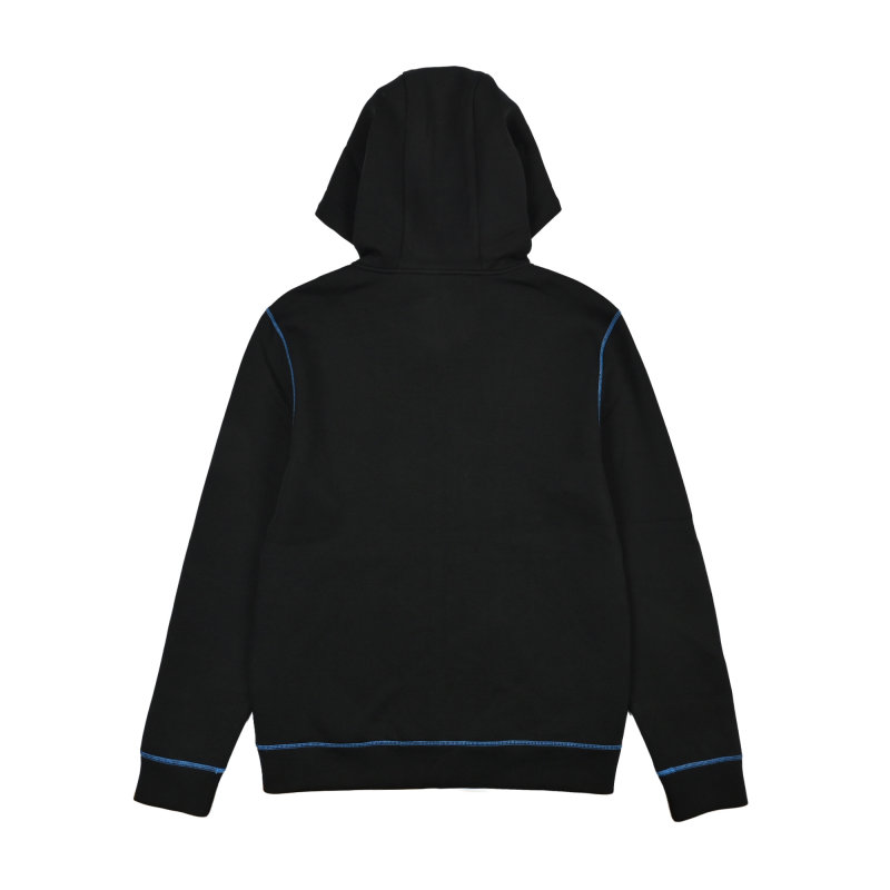 Prada Black Zip Hoodie Jacket with Blue Trim view