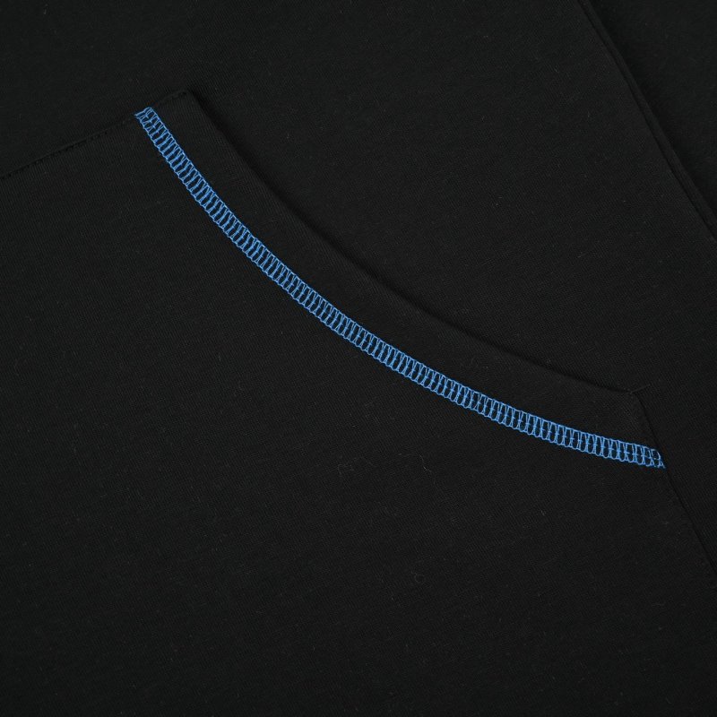 Prada Black Zip Hoodie Jacket with Blue Trim view