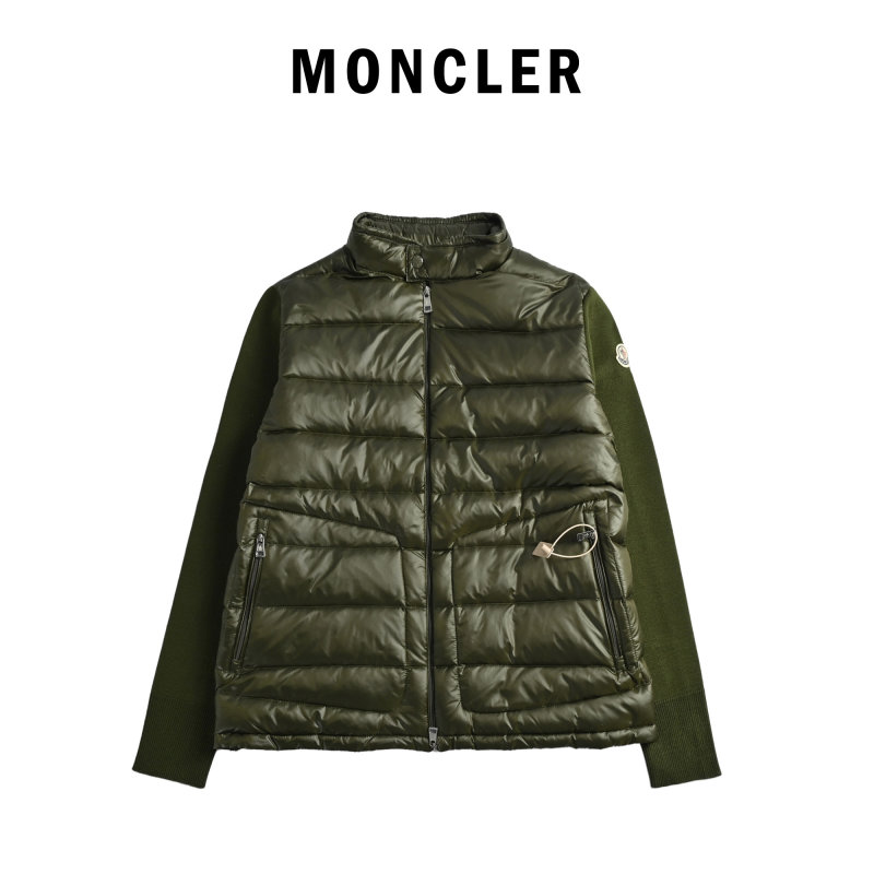 Moncler Olive Green Down Puffer Jacket view