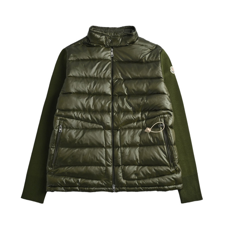Moncler Olive Green Down Puffer Jacket view