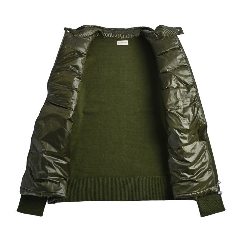 Moncler Olive Green Down Puffer Jacket view