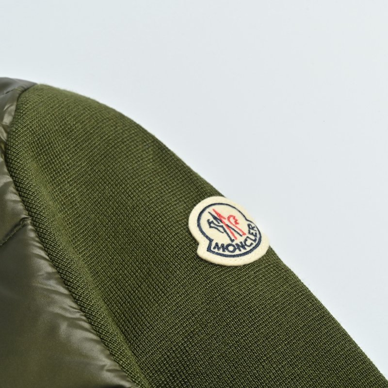 Moncler Olive Green Down Puffer Jacket view