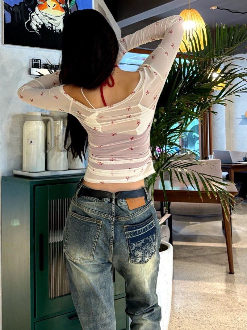 Vintage Wash Straight-Leg Jeans - Medium Blue Denim view