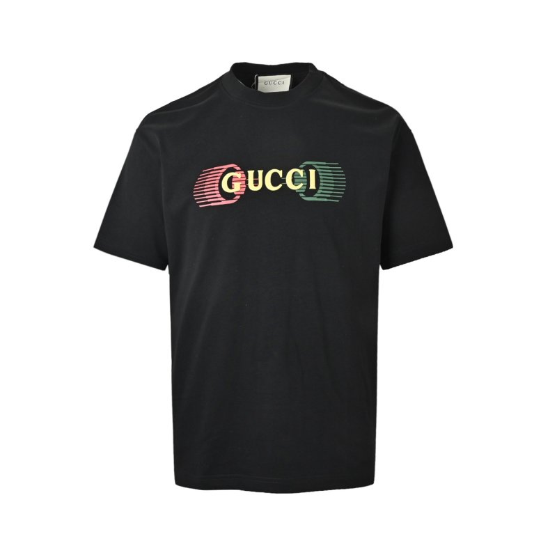 Gucci Striped Logo Black T-Shirt view