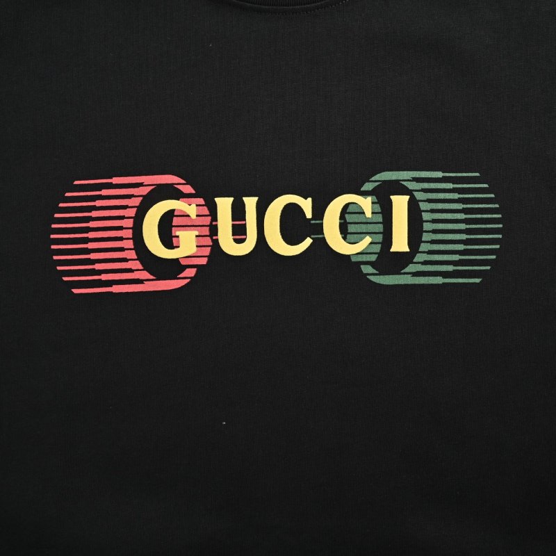 Gucci Striped Logo Black T-Shirt view
