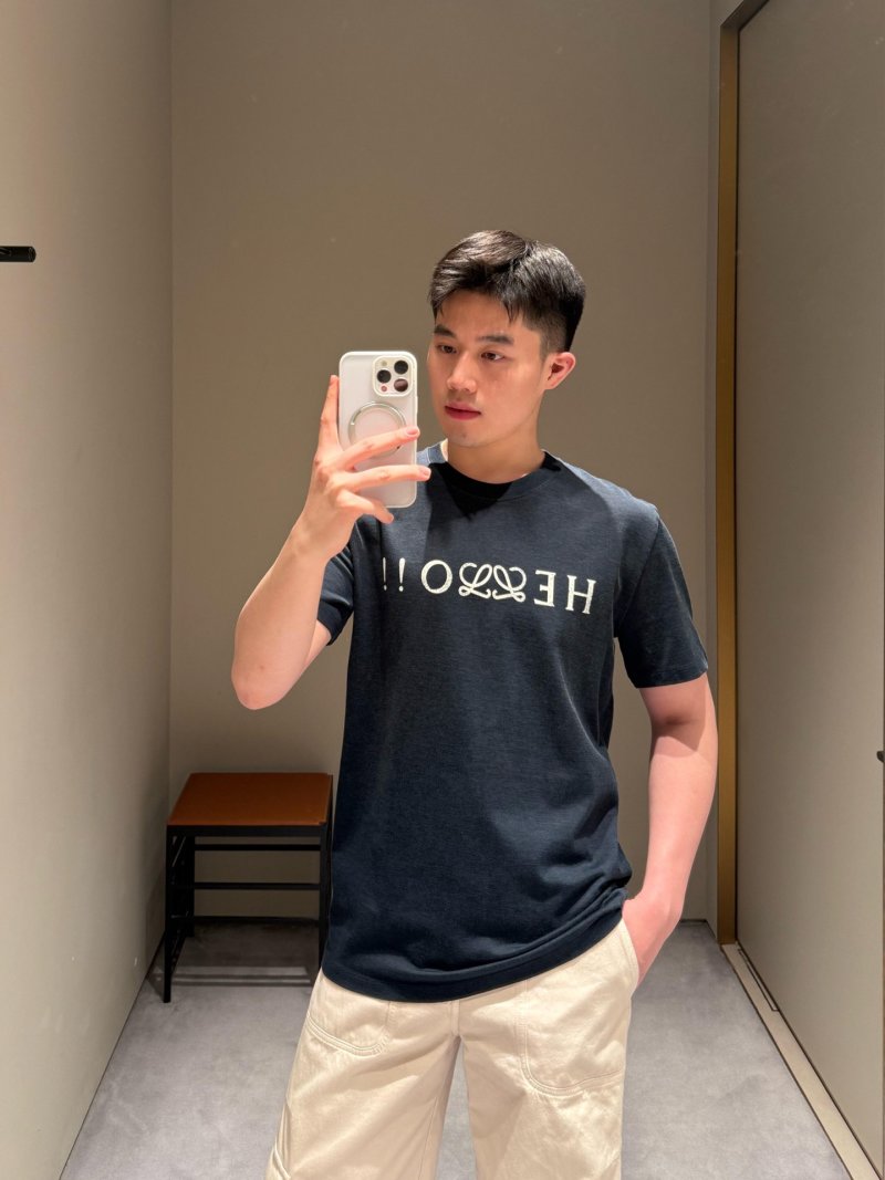 Hermes Black Logo Print Short Sleeve T-Shirt