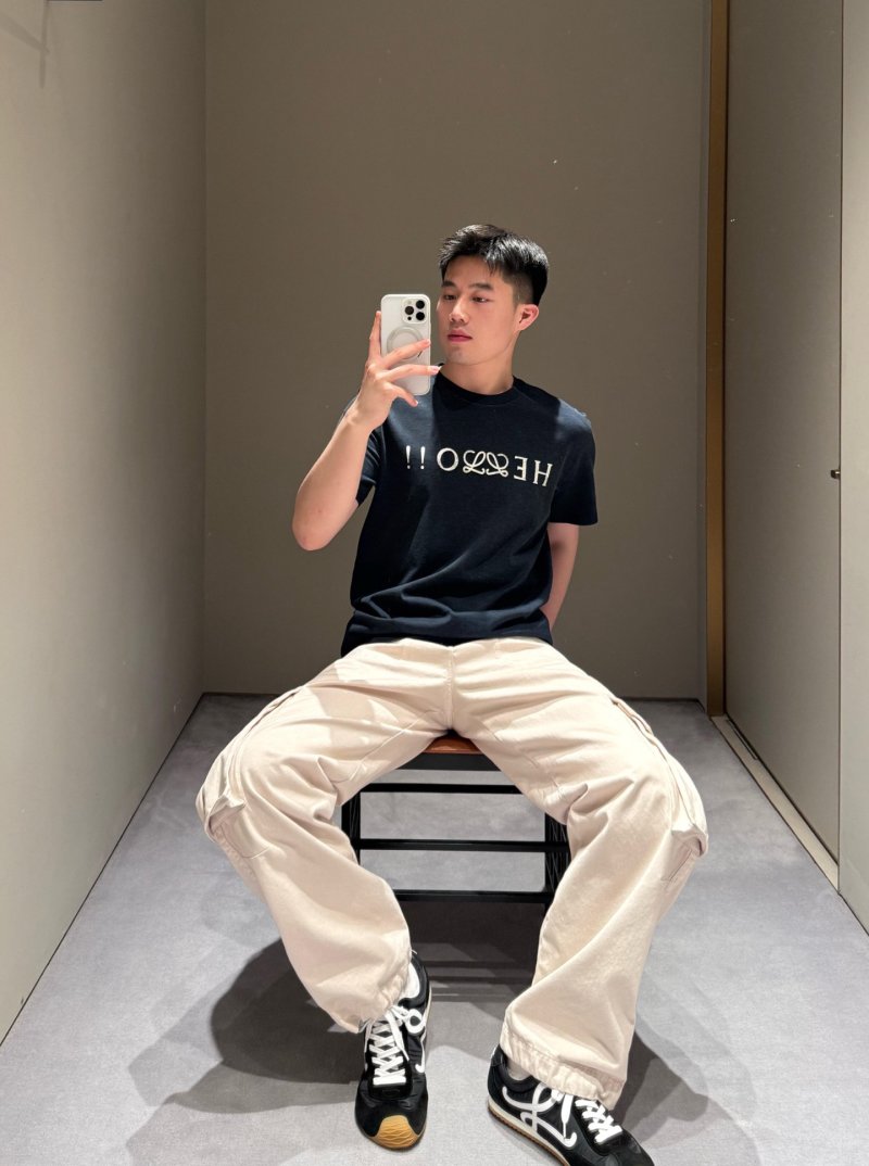 Hermes Black Logo Print Short Sleeve T-Shirt view