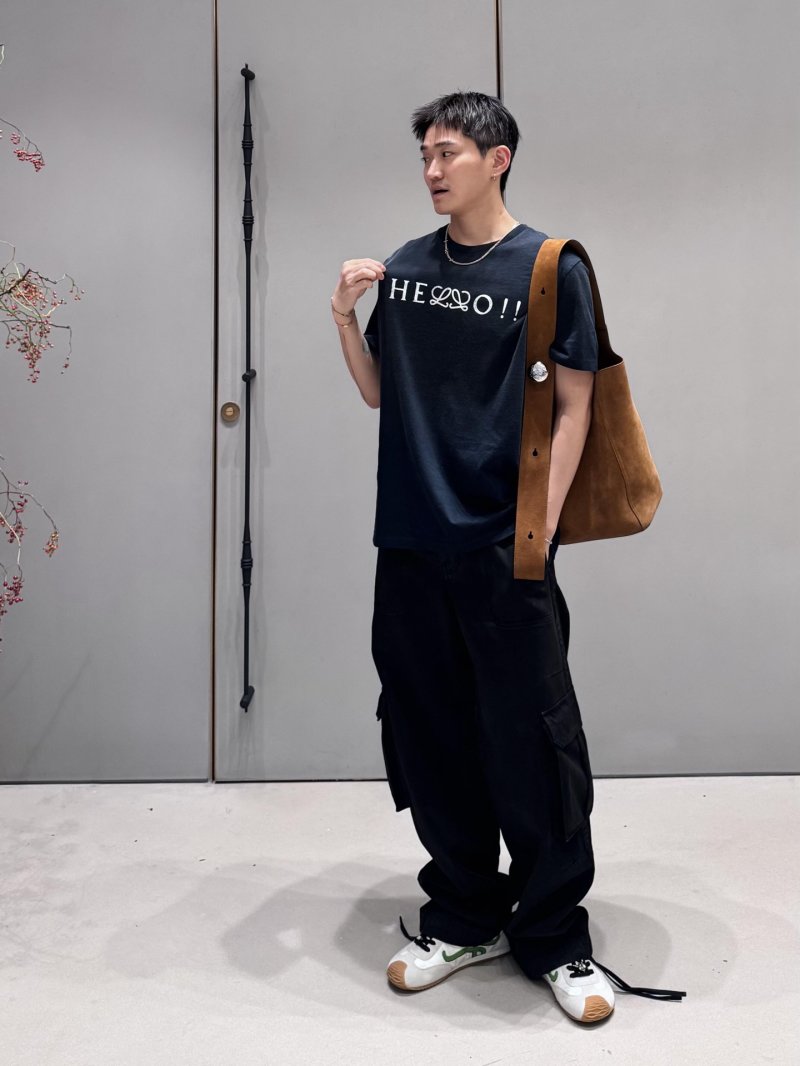 Hermes Black Logo Print Short Sleeve T-Shirt view