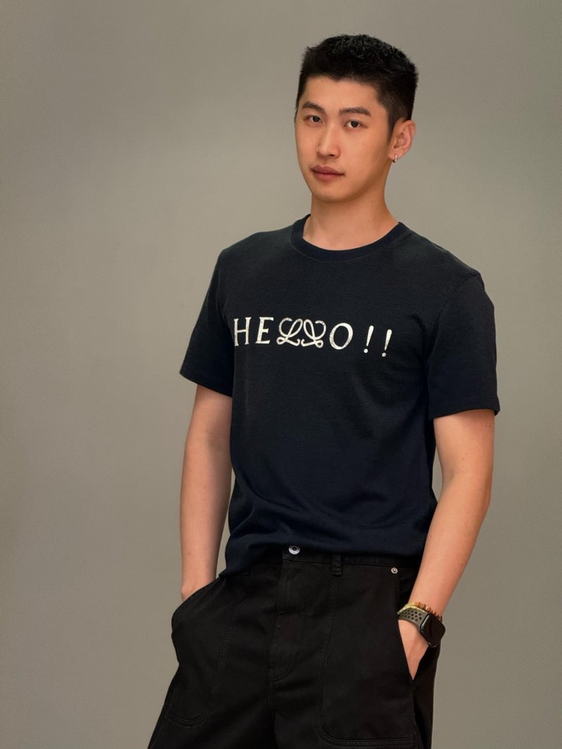 Hermes Black Logo Print Short Sleeve T-Shirt view