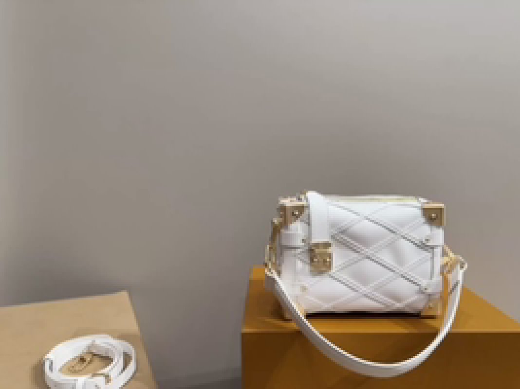 White Quilted Crossbody Bag with Gold Hardware