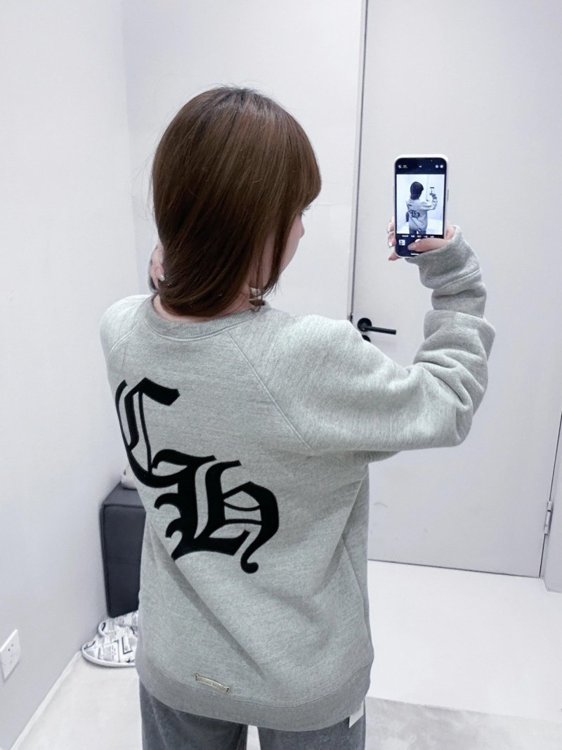 Chrome Hearts Cross Logo Oversized Hoodie Heather Grey view