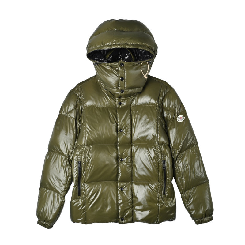 Moncler Green & Brown Quilted Down Jacket view