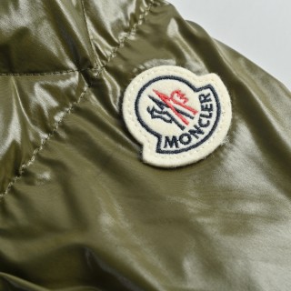 Moncler Green & Brown Quilted Down Jacket view 9