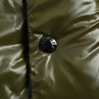 Moncler Green & Brown Quilted Down Jacket view 10