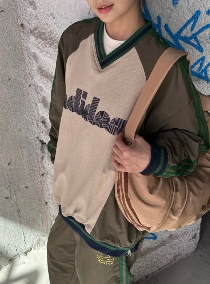 Adidas Colorblock Hoodie Navy White view