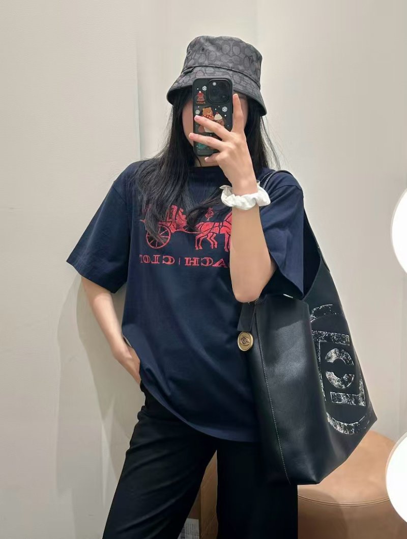 Coach x Clot Carriage Logo T-Shirt Black view