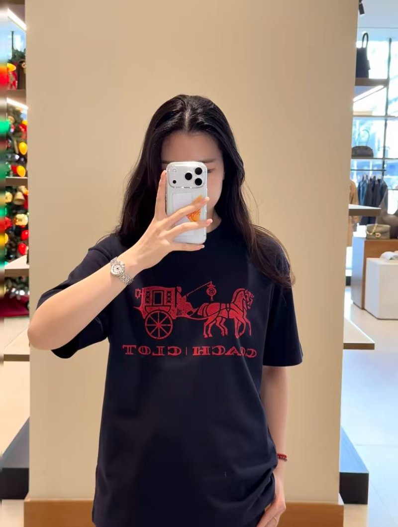 Coach x Clot Carriage Logo T-Shirt Black view