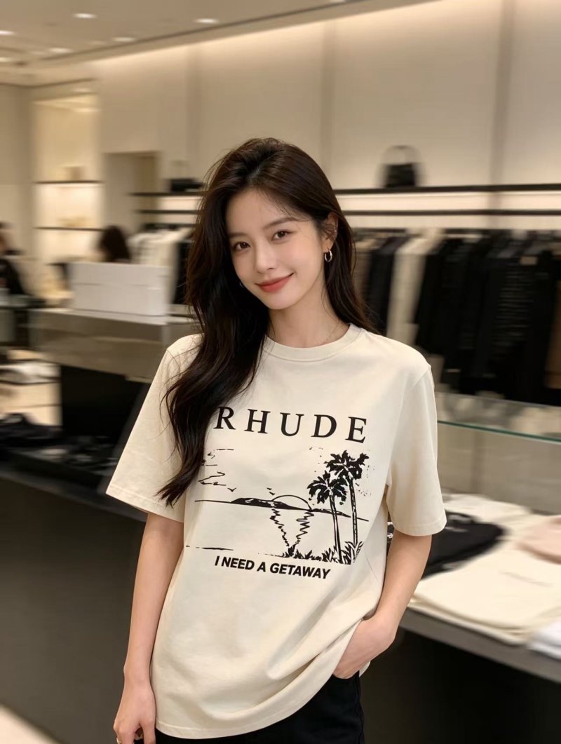 Rhude 'I Need a Getaway' Cream T-Shirt view