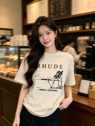 Rhude 'I Need a Getaway' Cream T-Shirt view 3
