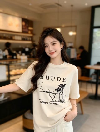 Rhude 'I Need a Getaway' Cream T-Shirt view 4