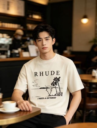 Rhude 'I Need a Getaway' Cream T-Shirt view 5