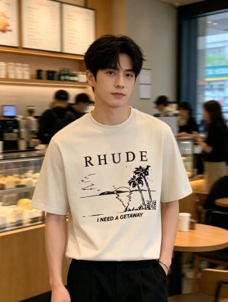 Rhude 'I Need a Getaway' Cream T-Shirt view 6