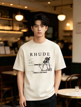 Rhude 'I Need a Getaway' Cream T-Shirt view 7