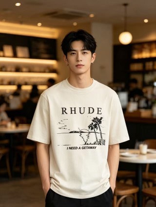Rhude 'I Need a Getaway' Cream T-Shirt view 8