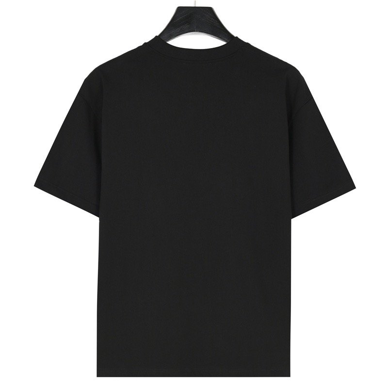 Prada Black Short Sleeve T-Shirt with Chest Logo view