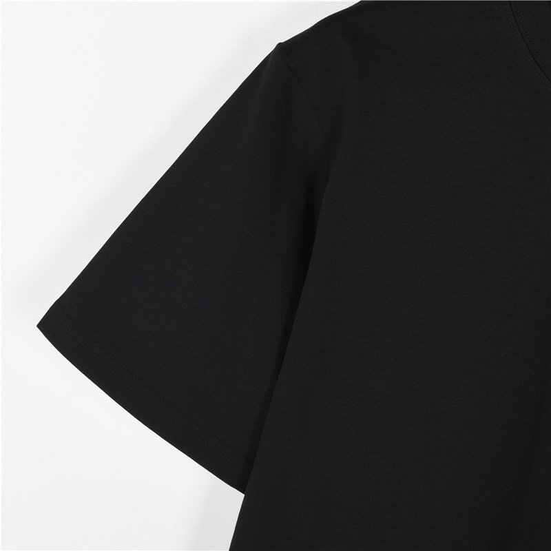 Prada Black Short Sleeve T-Shirt with Chest Logo view