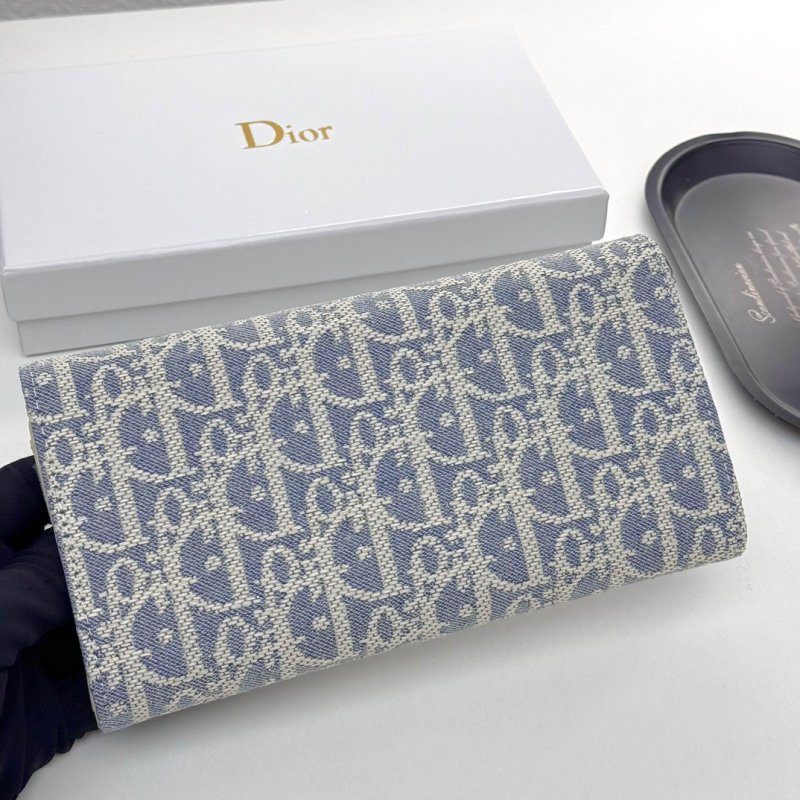 Dior 0938 CD Monogram Wallet Cream/Blue view