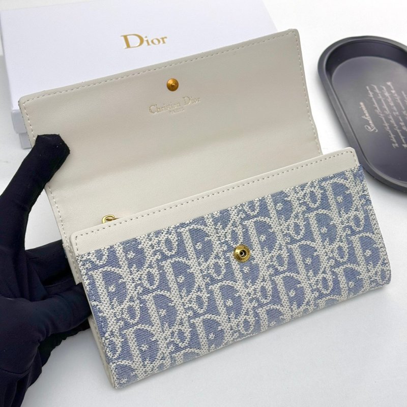 Dior 0938 CD Monogram Wallet Cream/Blue view
