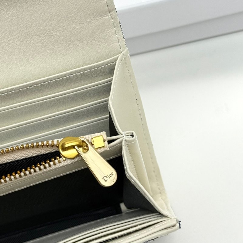 Dior 0938 CD Monogram Wallet Cream/Blue view