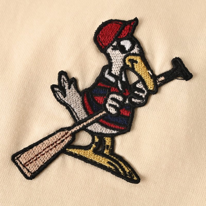 Thom Browne Hector Embroidered T-Shirt Cream view