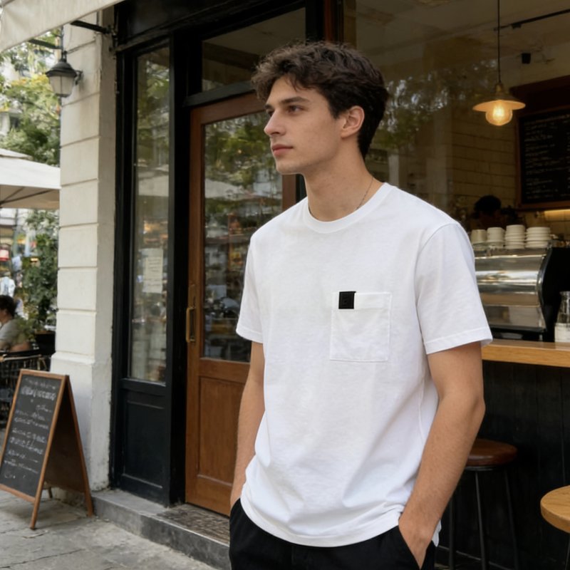 Stone Island White Pocket T-Shirt view