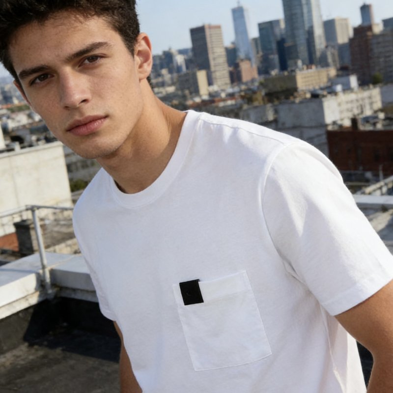 Stone Island White Pocket T-Shirt view