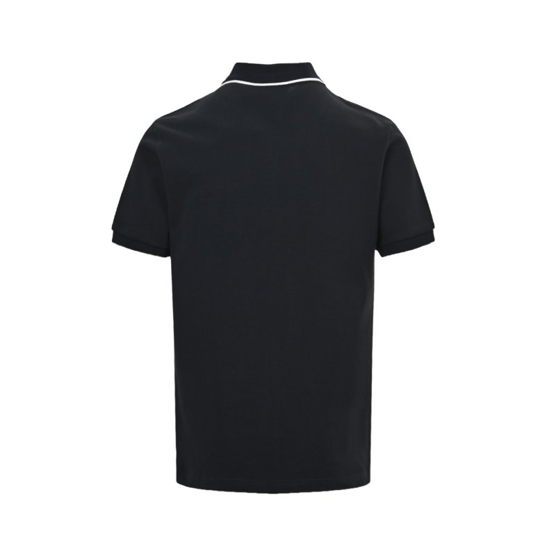 Gucci Logo Embroidered Black Polo Shirt view
