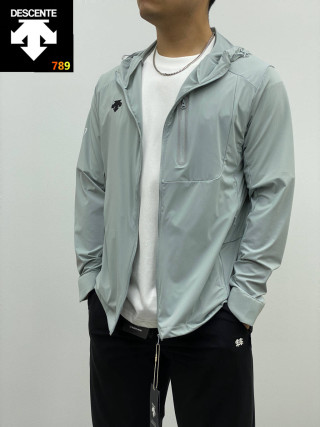 Descente Navy Hooded Lightweight Sun-Protection Jacket view 2