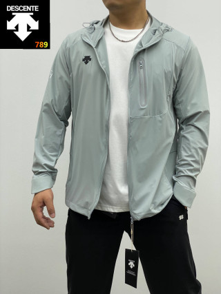 Descente Navy Hooded Lightweight Sun-Protection Jacket view 3