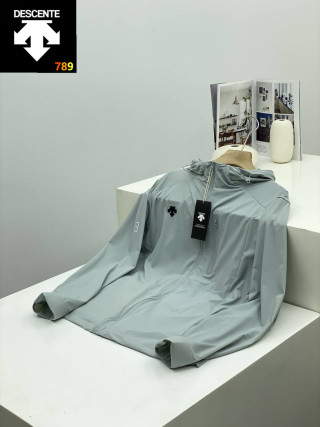 Descente Navy Hooded Lightweight Sun-Protection Jacket view 6
