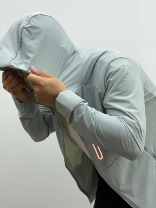 Descente Navy Hooded Lightweight Sun-Protection Jacket view 8