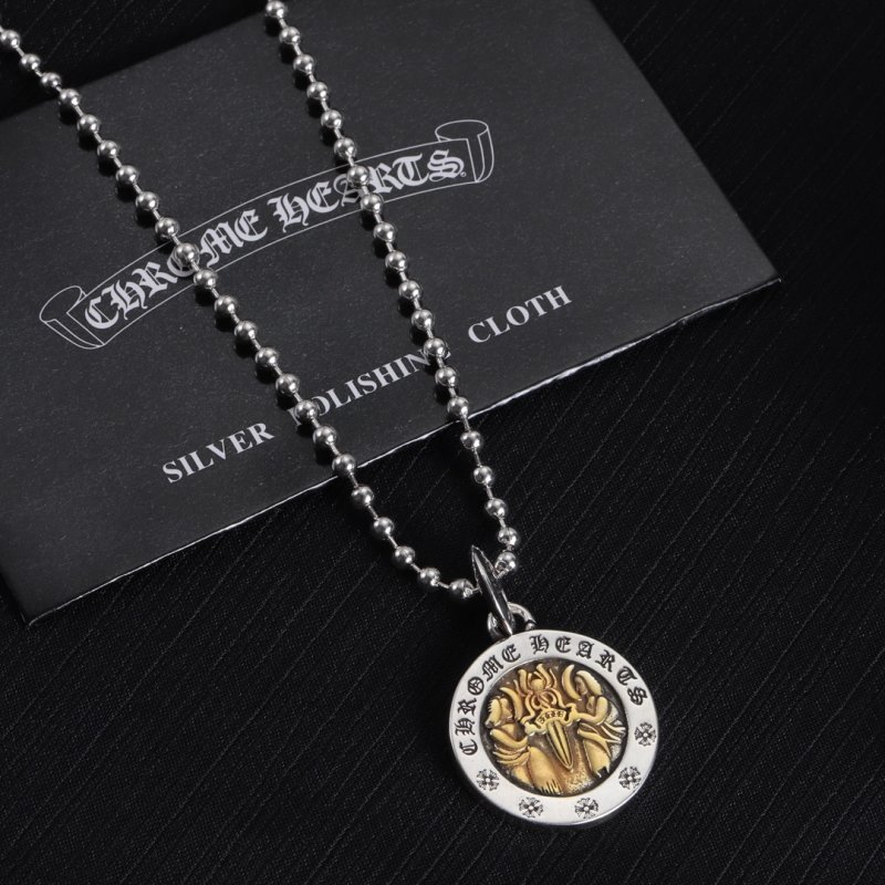 Chrome Hearts Angel Medallion Silver & Gold Necklace