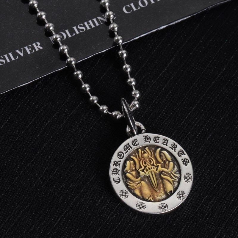 Chrome Hearts Angel Medallion Silver & Gold Necklace view