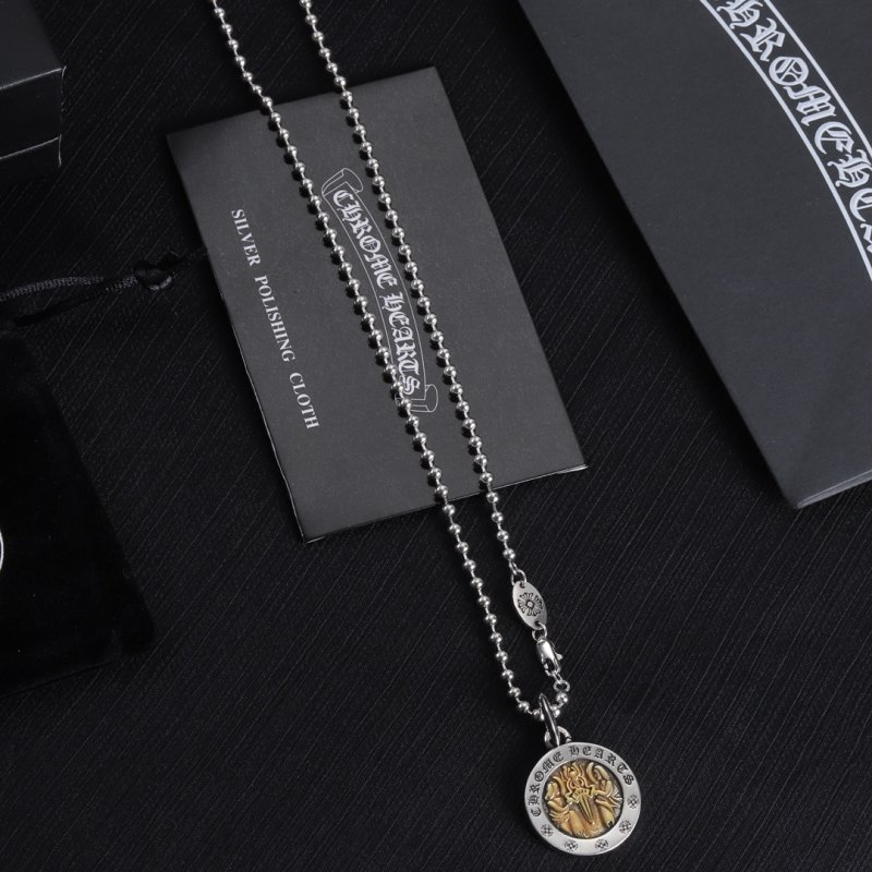 Chrome Hearts Angel Medallion Silver & Gold Necklace view