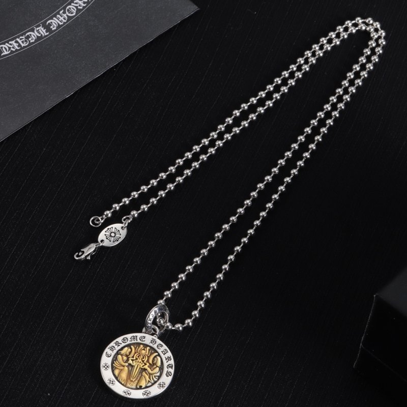 Chrome Hearts Angel Medallion Silver & Gold Necklace view