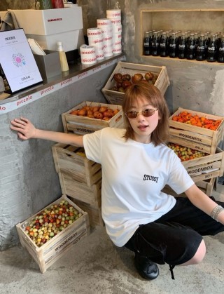 Stüssy White Logo T-Shirt view 3