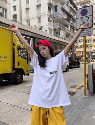 Stüssy White Logo T-Shirt view 5