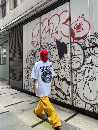 Stüssy White Logo T-Shirt view 6