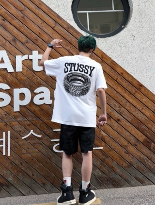 Stüssy White Logo T-Shirt view 7